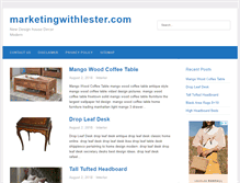 Tablet Screenshot of marketingwithlester.com